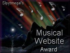 Musical Site Award from Cathy's Corners August 9, 2000